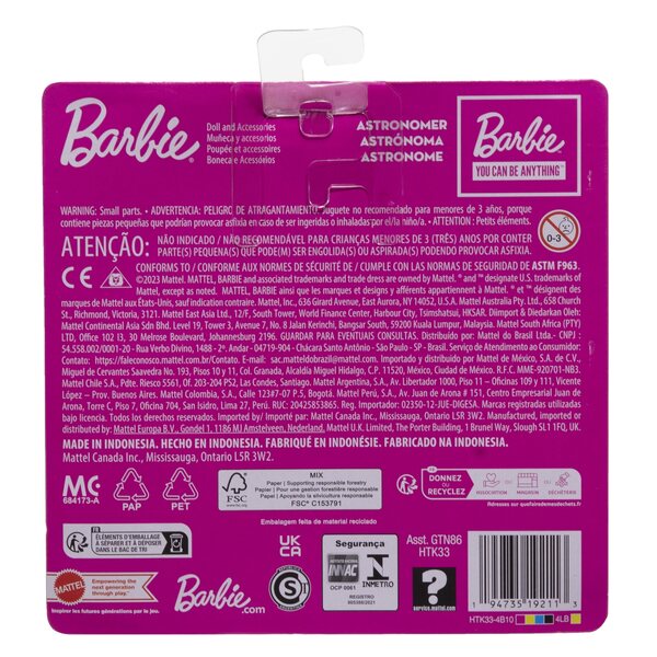 Barbie Chelsea Astronomen-Puppe mit Zubehör – Lernspielzeug für Kinder ab 3 Jahren