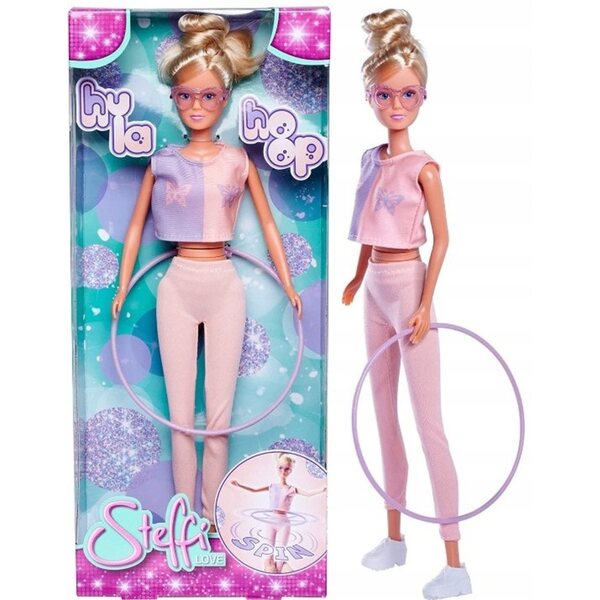 Bambola Steffi con Hula Hoop e Abbigliamento Sportivo per Bambini 3+