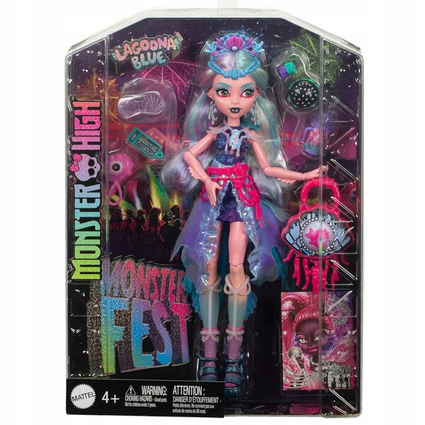 Monster High Lagoona Blue 29 cm – Monster Fest Sammelpuppe mit Zubehör
