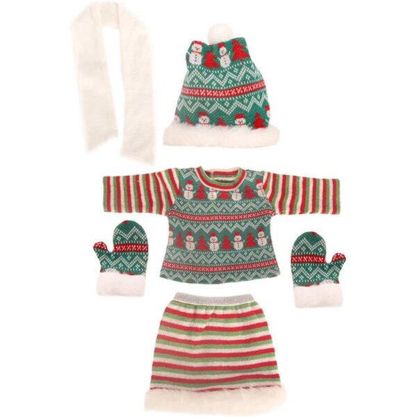 Vestiti natalizi per bambole da 18 pollici - set 5 pezzi odulu per bambole da 43-46 cm