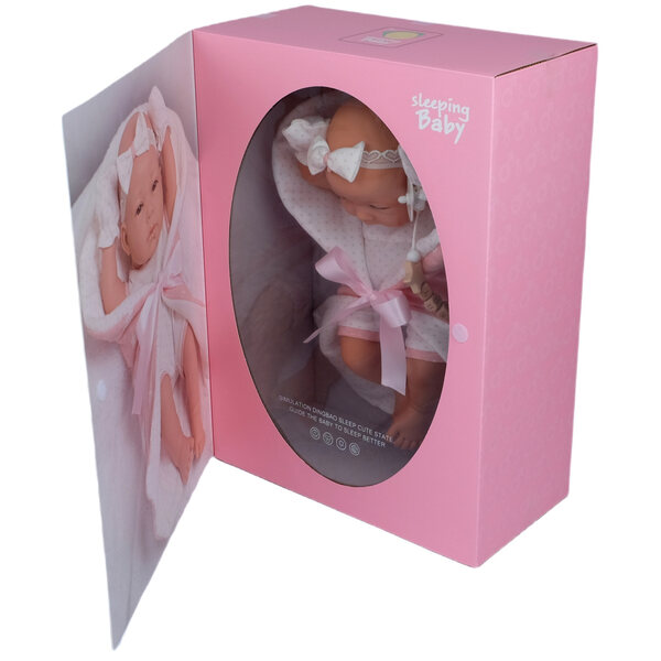 Bambola Baby Realistica 38 cm con Accessori - Coperta, Lenzuola, Ciuccio, Fascia per capelli