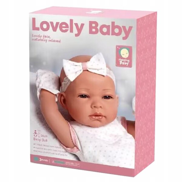 Bambola Baby Realistica 38 cm con Accessori - Coperta, Lenzuola, Ciuccio, Fascia per capelli