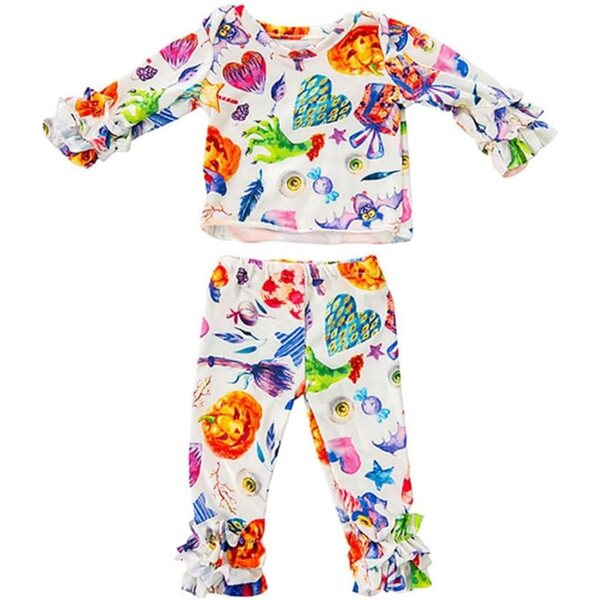 Puppenkleidung 18 Zoll Halloween Skelett Kürbiskleid 2 Stück Odulu