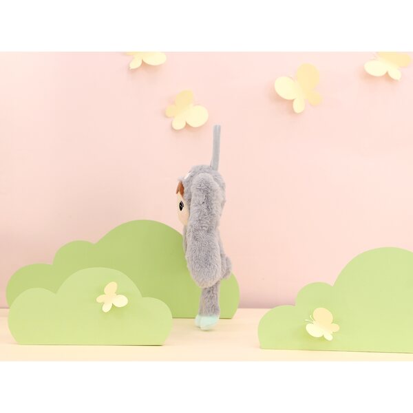 Coniglio Metoo 30 cm grigio e menta con nome, regalo personalizzato per un bambino