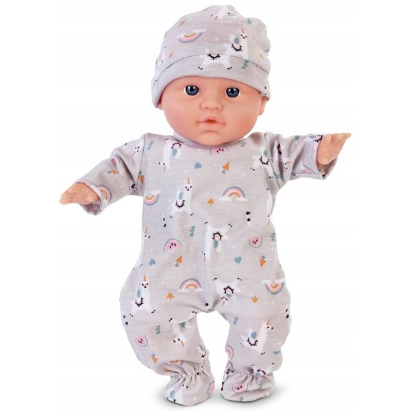 Bambola Natalia Bobasek 30 cm con suoni, abbigliamento alla moda e batteria inclusa