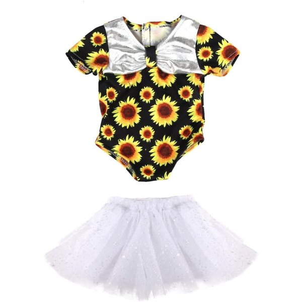 18-Zoll-Puppenkleidung – Overall mit Schleife und lässiger Rock, 2-teilig