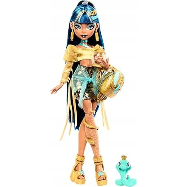 Monster High Cleo De Nile avec accessoires, poupée 15 cm pour enfants 4+