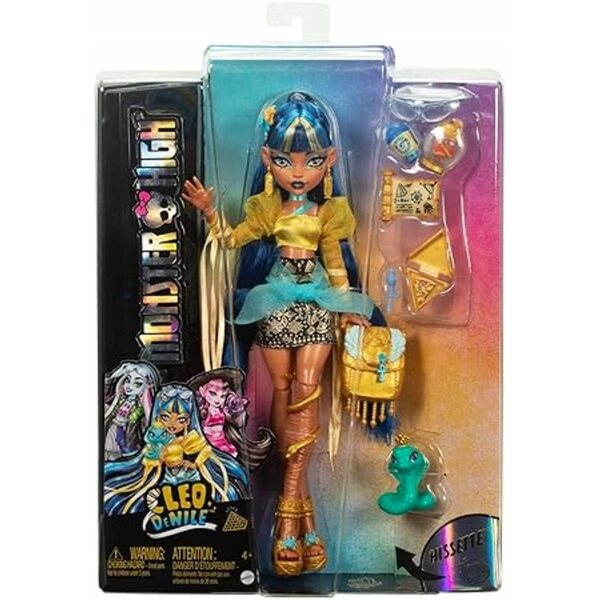 Monster High Cleo De Nile avec accessoires, poupée 15 cm pour enfants 4+