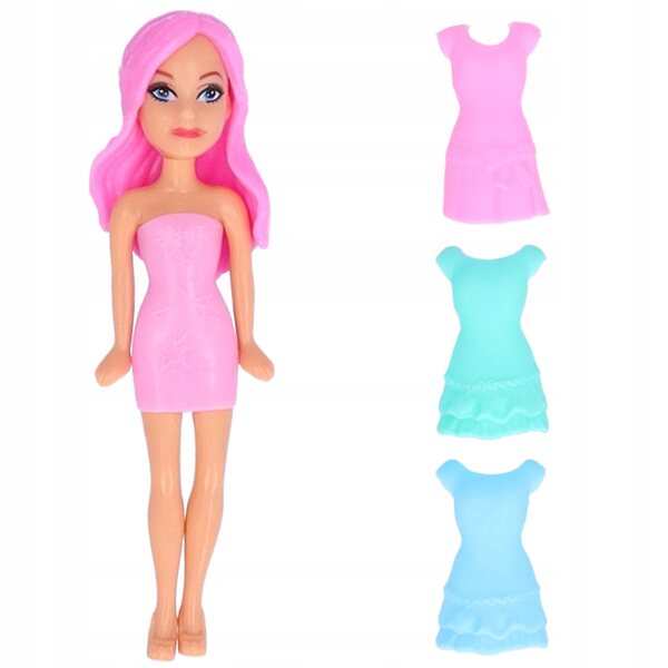 Set Giocattolo Bambina: Auto Cabriolet, Bambola, Cane e 3 Vestiti Colorati