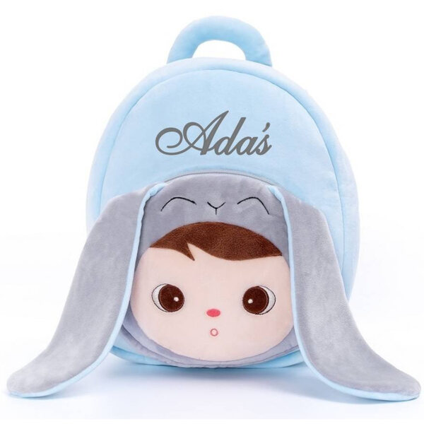 Zaino Metoo Blue Rabbit per bambini con nome personalizzato gratis