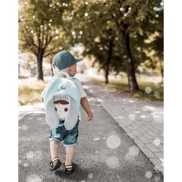 Zaino Metoo Blue Rabbit per bambini con nome personalizzato gratis