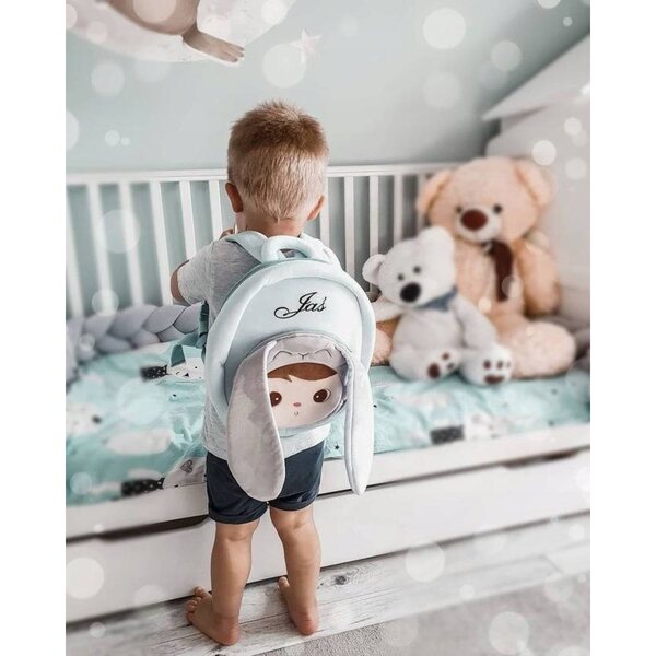 Zaino Metoo Blue Rabbit per bambini con nome personalizzato gratis