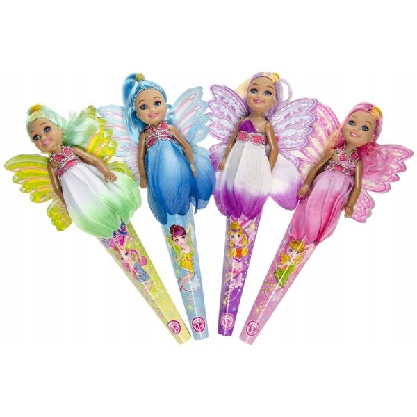 Feenpuppe 13 cm im bunten Kleid mit Flügeln – Zauberhaftes Spiel für Kinder