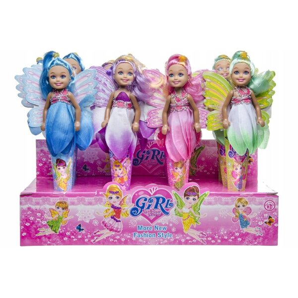 Feenpuppe 13 cm im bunten Kleid mit Flügeln – Zauberhaftes Spiel für Kinder