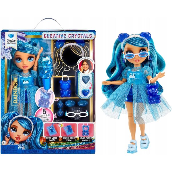 Rainbow High Skyler con Kit Creative Crystals per Accessori Moda Fai da Te