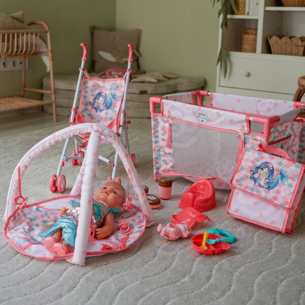 WOOPIE ROYAL Sirena Baby Doll Interattiva con Suoni e Accessori 18 in 1