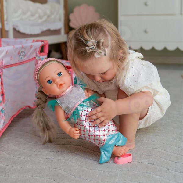 WOOPIE ROYAL Sirena Baby Doll Interattiva con Suoni e Accessori 18 in 1