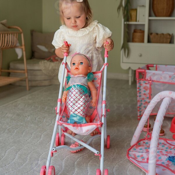 WOOPIE ROYAL Sirena Baby Doll Interattiva con Suoni e Accessori 18 in 1