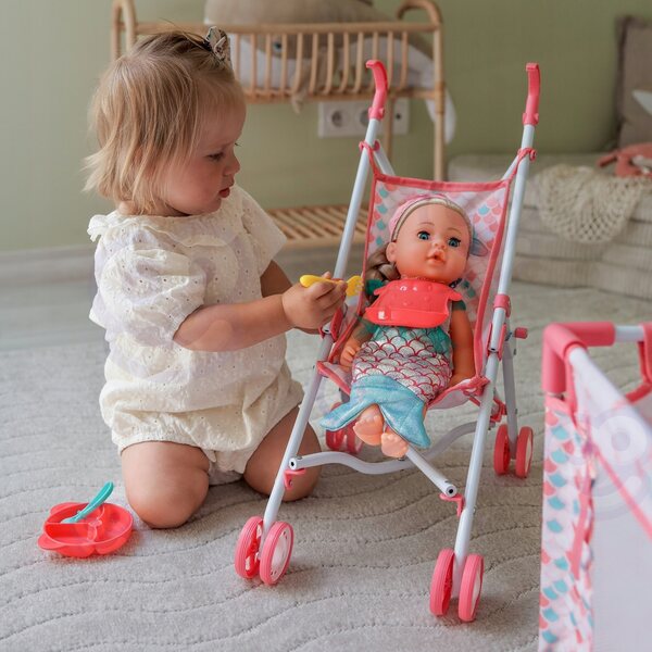 WOOPIE ROYAL Sirena Baby Doll Interattiva con Suoni e Accessori 18 in 1