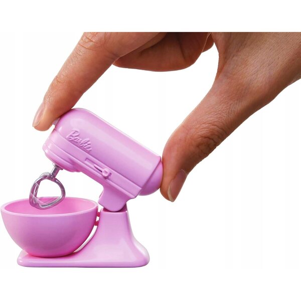 Barbie Küchenset mit Puppe, Miniküche, Ofen und Mixer für Kinder