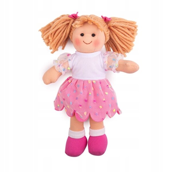 Bigjigs Toys Darcie bambola di pezza 28 cm - morbido peluche per bambini