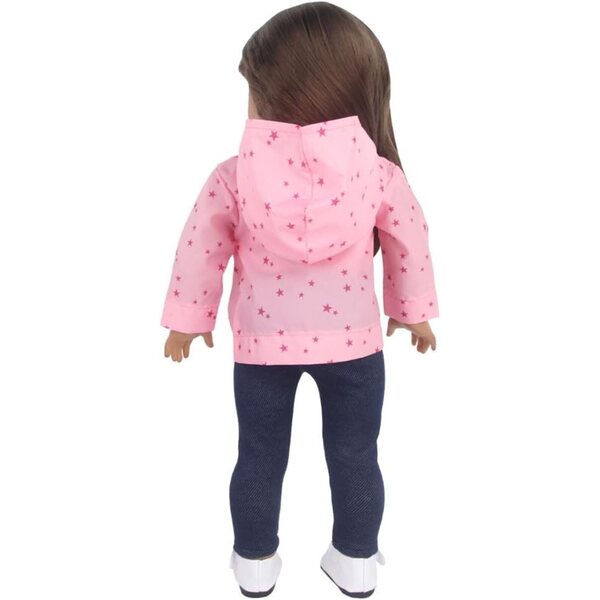 Kleidung für amerikanische Puppen 18 Zoll – Set 2-teilig rosa-rot