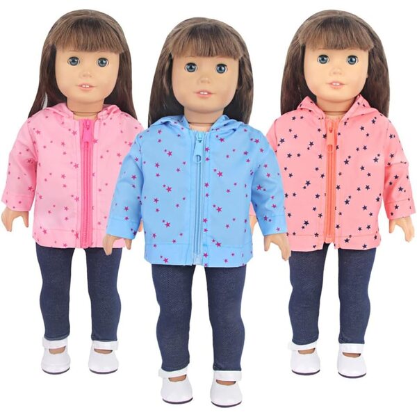 Kleidung für amerikanische Puppen 18 Zoll – Set 2-teilig rosa-rot