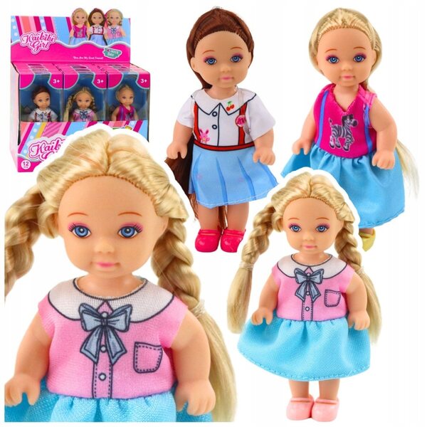 Kaibibi Mini Doll 12 cm con Lunghi Capelli e Vestito Colorato - Mix Modelli