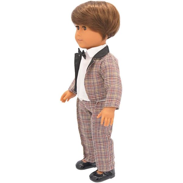 18-Zoll-Kleidungsset für amerikanische Puppen – Mantel, Hemd, Hose, Accessoires, 3-teilig