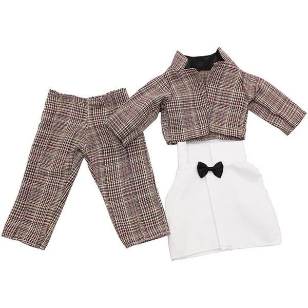 18-Zoll-Kleidungsset für amerikanische Puppen – Mantel, Hemd, Hose, Accessoires, 3-teilig