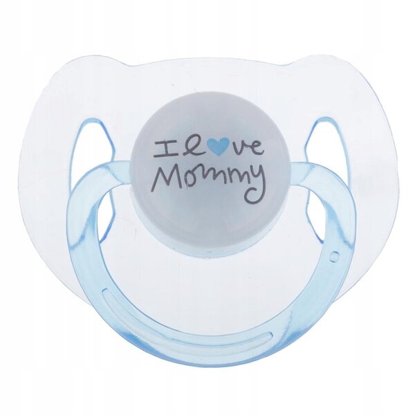 Magnetische fopspeen voor herboren babypop, gemaakt van ABS-materiaal, donker transparant en blauw