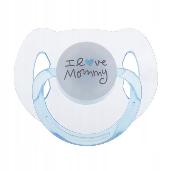 Magnetische fopspeen voor herboren babypop, gemaakt van ABS-materiaal, donker transparant en blauw