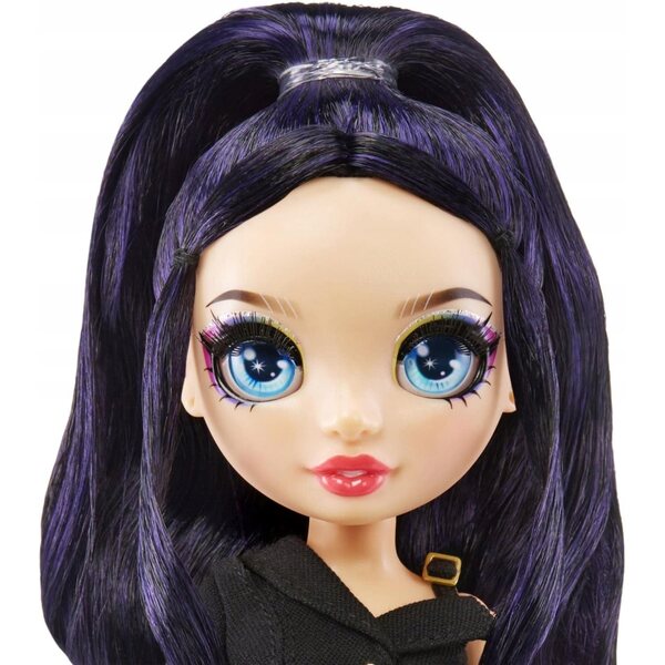 Ainsley Slater Rainbow High Puppe mit 3 eleganten schwarz-goldenen Outfits und Accessoires
