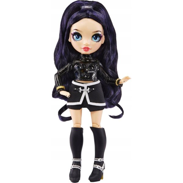 Ainsley Slater Rainbow High Puppe mit 3 eleganten schwarz-goldenen Outfits und Accessoires