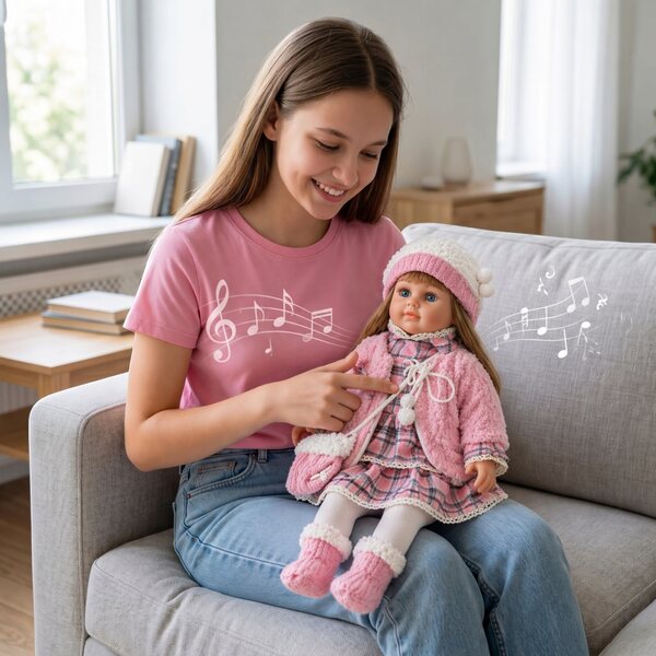 Großer interaktiver Auk mit Geräuschen und Melodien für Kinder – 35 cm
