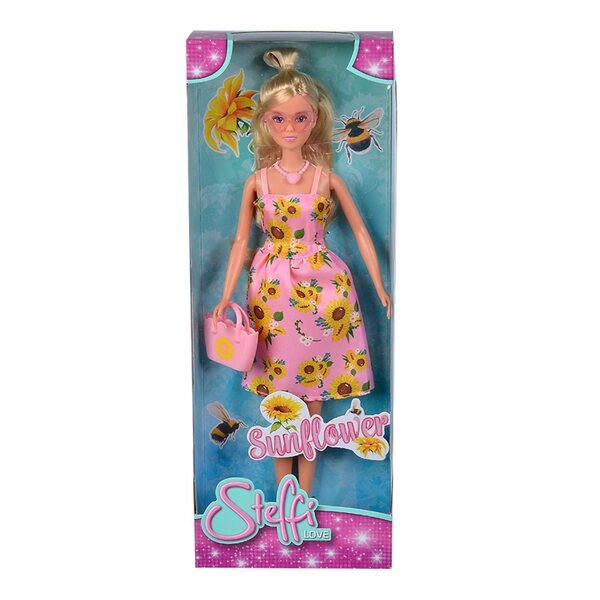 Bambola Steffi con Vestito a Girasoli in Stile Retrò - Simba