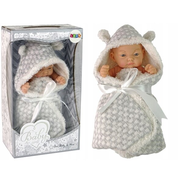 Sweet Baby Doll Becik Grey Bow - Bambola Neonato con Vestito Grigio