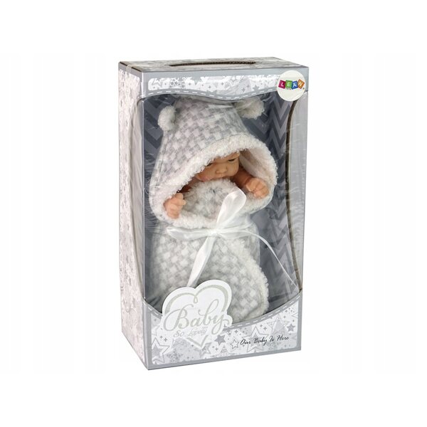 Sweet Baby Doll Becik Grey Bow - Bambola Neonato con Vestito Grigio