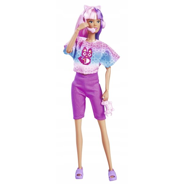 Steffi Love Gamer Girl: bambola moda con capelli colorati e accessori gaming 32 cm