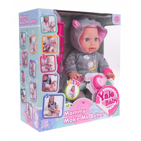 Bambola interattiva Marysia con accessori da dottore per bambini dai 3 anni in su con effetti sonori