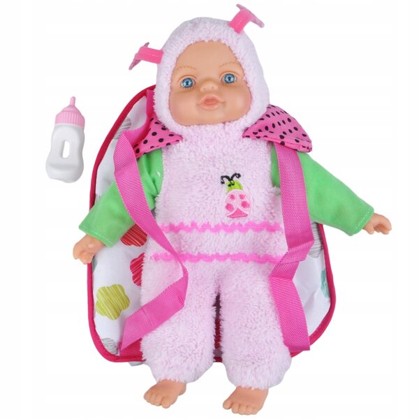 Bambolotto in gomma da 30 cm con zainetto, perfetto per bambini dai 18 mesi in su