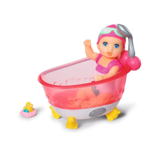 Baby Born Minis Amy con Vaschetta e Papera - Bambola 7 cm