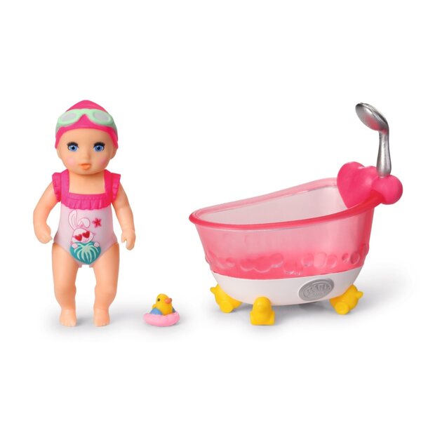 Baby Born Minis Amy con Vaschetta e Papera - Bambola 7 cm