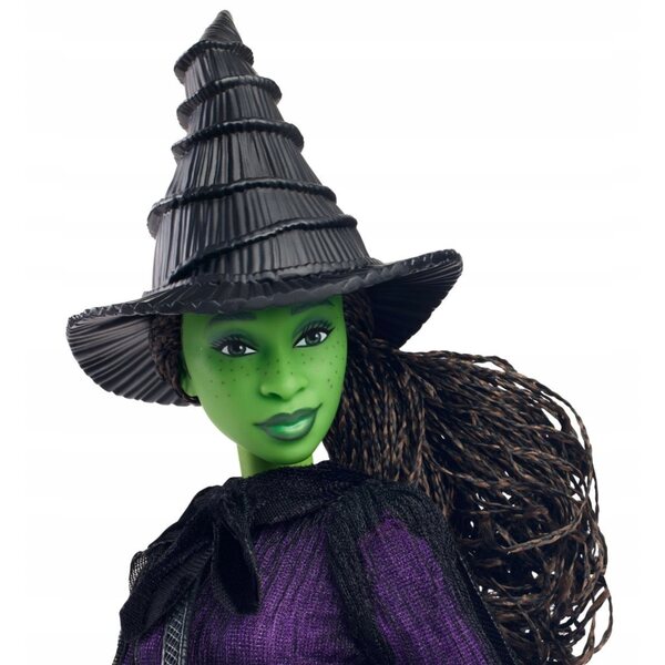 Set di bambole da collezione Wicked Elphaba Deluxe Mattel con dettagli autentici