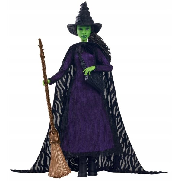 Set di bambole da collezione Wicked Elphaba Deluxe Mattel con dettagli autentici