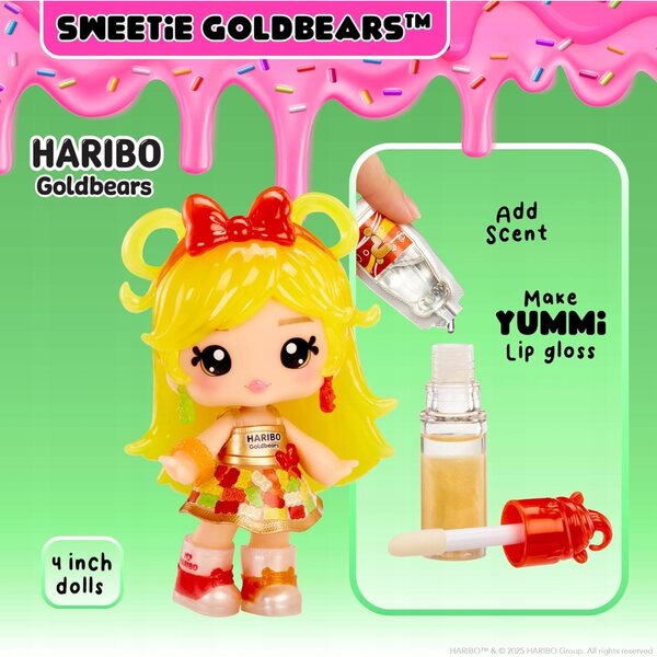 Yummiland x Haribo bambola con set brillantezza, gioco creativo per bambini 4+