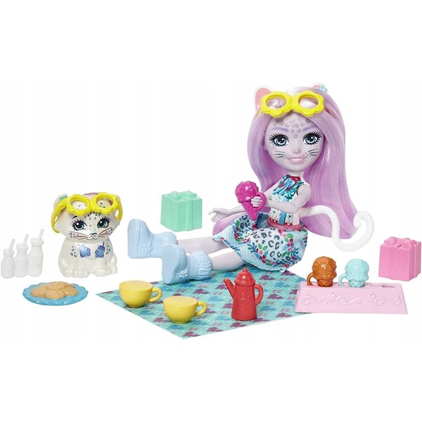 Enchantimals Adventskalender mit 24 Überraschungen und Sybill Snow Leopard Puppe