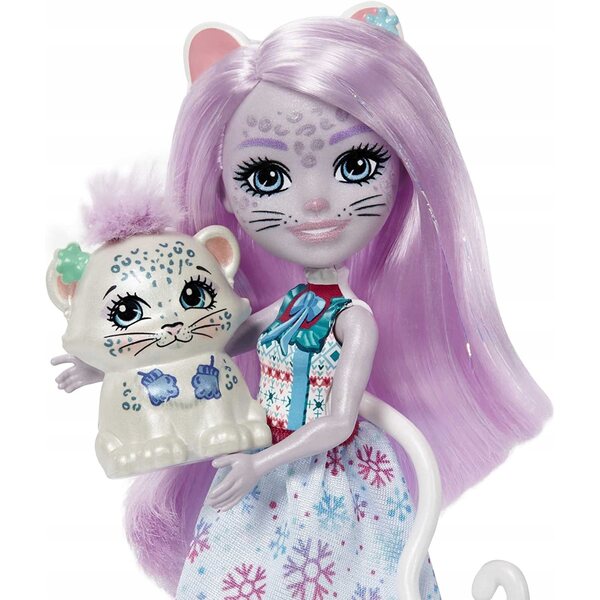 Enchantimals Adventskalender mit 24 Überraschungen und Sybill Snow Leopard Puppe