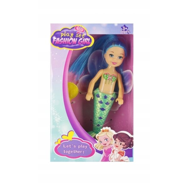 Bambola Sirena Mini 15 cm con Coda Brillante e Capelli Colorati per Bambini
