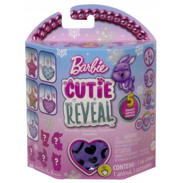 Barbie Cutie enthüllt Pluszowa Torebka mit 5 Überraschungen und Originalzubehör